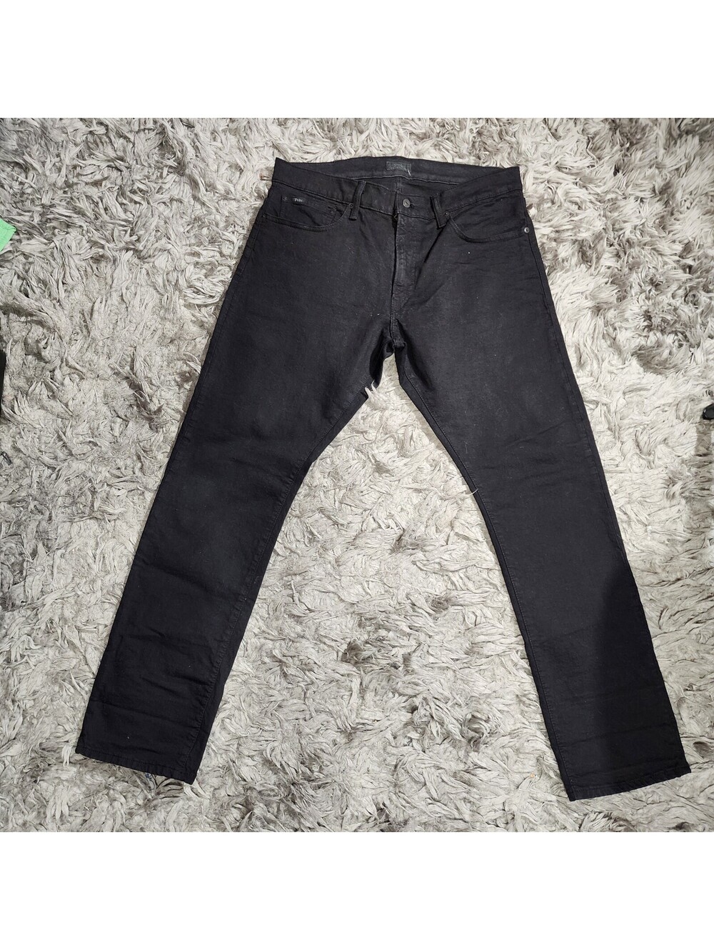 Polo Ralph Lauren Black Slim Straight Men's Denim Jeans Cotton Elastane 5-Pocket